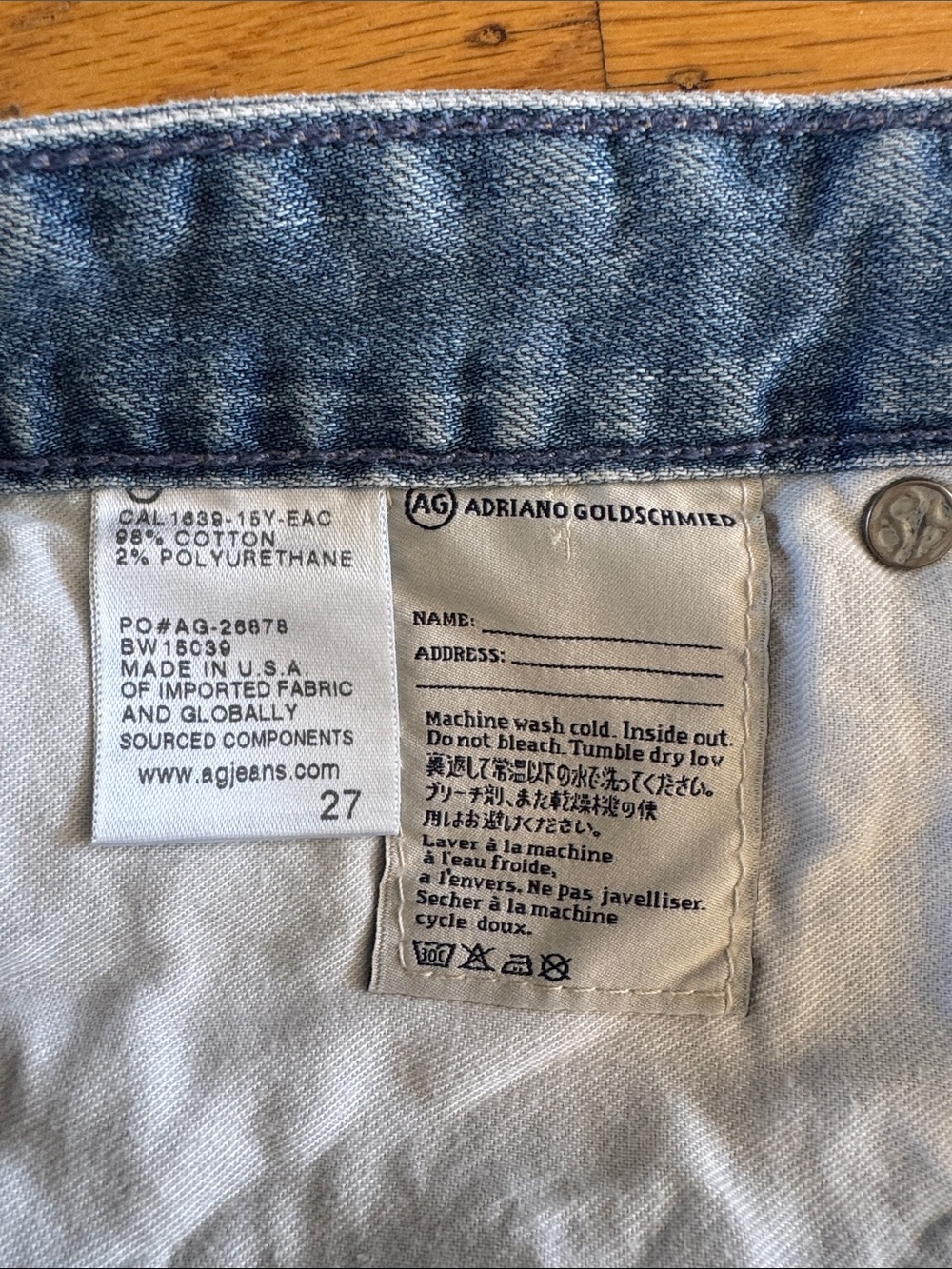 AG Adriano Goldschmied Light Blue “The Sandy” Mini Skirt - Picture 5 of 5